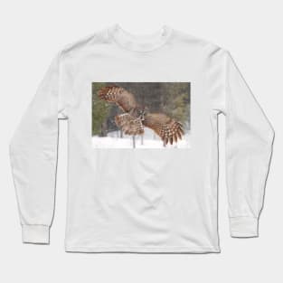 Awesome! - Great Grey Owl Long Sleeve T-Shirt